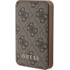 Guess Powerbank 15W GUPB5LP4GEGW 5000mAh brown/brown 4G Leather Metal Logo - (GUE003271-0)