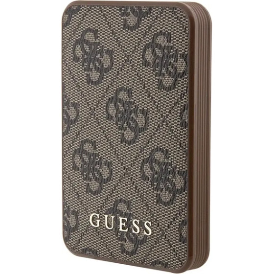 Guess Powerbank 15W GUPB5LP4GEGW 5000mAh brown/brown 4G Leather Metal Logo - (GUE003271-0)