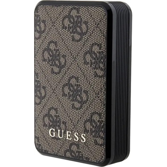 Guess Powerbank 18W GUPB10DP4GEGW 10000mAh brown/brown 4G Leather Metal Logo - (GUE003272-0)