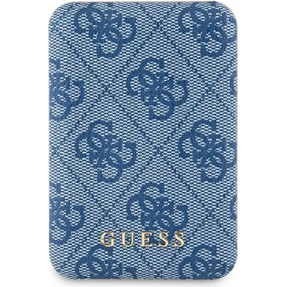 Guess Powerbank inductive 15W GUPB5FP4EMGB 5000mAh blue/blue 4G Leather Metal Logo MagSafe - (GUE003734-0)