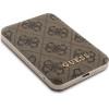 Guess Powerbank inductive 15W GUPB5FP4EMGW 5000mAh brown/brown 4G Leather Metal Logo MagSafe - (GUE003443-0)