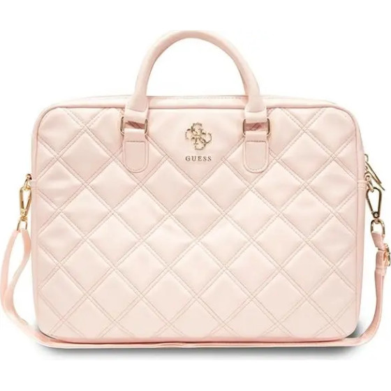 Guess Quilted 4G bag for a 16 laptop - pink - (GUE003713-0)