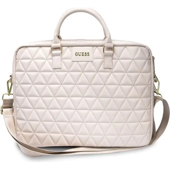 Guess Quilted bag for a 16 laptop - pink - (GUE000539-0)