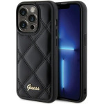 Guess Quilted Metal Logo case for iPhone 15 Pro - black - (GUE003101-0)