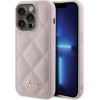 Guess Quilted Metal Logo case for iPhone 15 Pro - pink - (GUE003104-0)