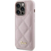 Guess Quilted Metal Logo case for iPhone 15 Pro - pink - (GUE003104-0)