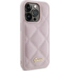 Guess Quilted Metal Logo case for iPhone 15 Pro - pink - (GUE003104-0)