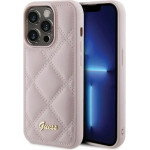 Guess Quilted Metal Logo case for iPhone 15 Pro Max - pink - (GUE003105-0)