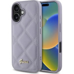 Guess Quilted Metal Logo case for iPhone 16 - light purple - (GUE004050-0)