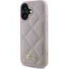 Guess Quilted Metal Logo iPhone 16 Case - Pink - (GUE004049-0)