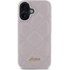 Guess Quilted Metal Logo iPhone 16 Case - Pink - (GUE004049-0)