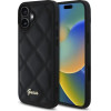 Guess Quilted Metal Logo iPhone 16 Plus Case - Black - (GUE003902-0)