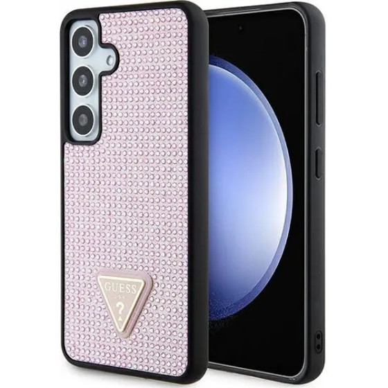 Guess Rhinestone Triangle case for Samsung Galaxy S24 - pink - (GUE003657-0)