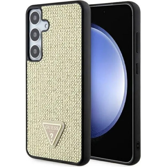 Guess Rhinestone Triangle case for Samsung Galaxy S24+ - gold - (GUE003661-0)