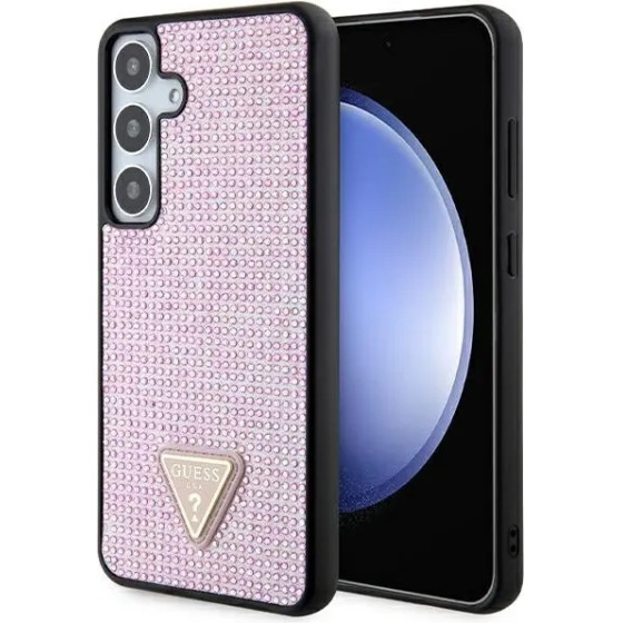 Guess Rhinestone Triangle case for Samsung Galaxy S24+ - pink - (GUE003658-0)