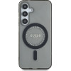 Guess Rhinestones Printed Classic Logo MagSafe Samsung Galaxy S25 case black - (GUE004315-0)