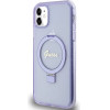 Guess Ring Stand Script Glitter MagSafe case for iPhone 11 / Xr - purple - (GUE003423-0)