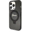 Guess Ring Stand Script Glitter MagSafe case for iPhone 13 Pro / 13 - black - (GUE003417-0)
