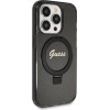 Guess Ring Stand Script Glitter MagSafe case for iPhone 13 Pro / 13 - black - (GUE003417-0)