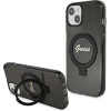 Guess Ring Stand Script Glitter MagSafe case for iPhone 15 - black - (GUE003357-0)