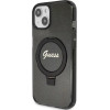 Guess Ring Stand Script Glitter MagSafe case for iPhone 15 - black - (GUE003357-0)