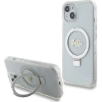 Guess Ring Stand Script Glitter MagSafe case for iPhone 15 / 14 / 13 - transparent - (GUE003422-0)