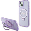 Guess Ring Stand Script Glitter MagSafe case for iPhone 15 Plus / 14 Plus - purple - (GUE003368-0)