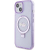Guess Ring Stand Script Glitter MagSafe case for iPhone 15 Plus / 14 Plus - purple - (GUE003368-0)