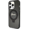 Guess Ring Stand Script Glitter MagSafe case for iPhone 15 Pro - black - (GUE003359-0)