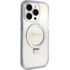 Guess Ring Stand Script Glitter MagSafe case for iPhone 15 Pro - transparent - (GUE003365-0)