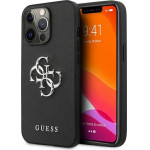 Guess Saffiano 4G Metal Logo case for iPhone 13 Pro / 13 6.1 - black - (GUE001498-0)