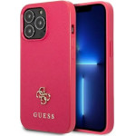 Guess Saffiano 4G Small Metal Logo case for iPhone 13 Pro / 13 - pink - (GUE002478-0)