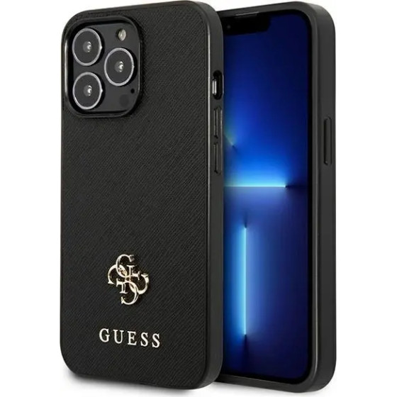 Guess Saffiano 4G Small Metal Logo case for iPhone 13 Pro / 13 6.1 - black - (GUE002092-0)
