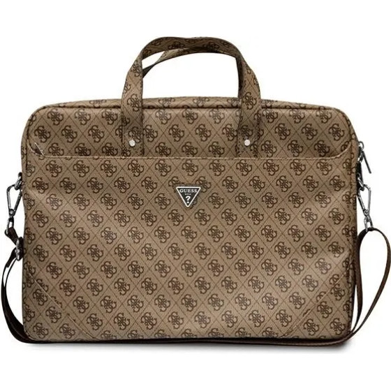 Guess Saffiano 4G Triangle Logo bag for a 16'' laptop - brown - (GUE002442-0)