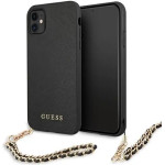 Guess Saffiano Chain case for iPhone 11 6.1 / Xr - black - (GUE001252-0)