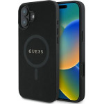 Guess Saffiano Classic Logo MagSafe iPhone 16 Plus Case - Black - (GUE003837-0)