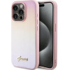 Guess Saffiano Iridescent Script case for iPhone 14 Pro - pink - (GUE003448-0)