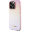 Guess Saffiano Iridescent Script case for iPhone 15 Pro - pink - (GUE003450-0)