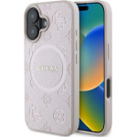 Guess Saffiano Peony Classic Logo MagSafe iPhone 16 Case - Pink - (GUE003810-0)