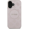 Guess Saffiano Peony Classic Logo MagSafe iPhone 16 Case - Pink - (GUE003810-0)