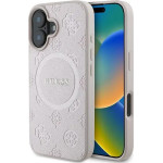 Guess Saffiano Peony Classic Logo MagSafe iPhone 16 Plus Case - Pink - (GUE003811-0)