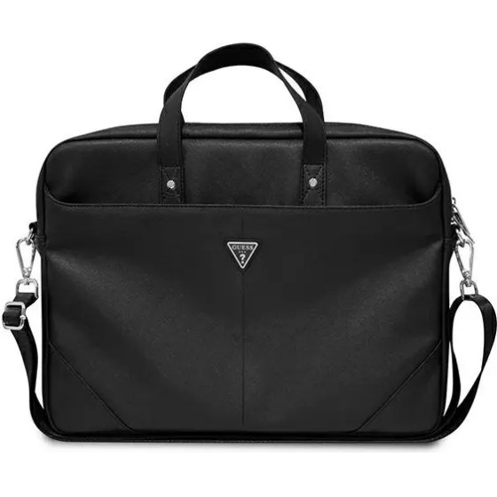 Guess Saffiano Triangle Logo bag for a 16'' laptop - black - (GUE002437-0)