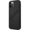 Guess Saffiano Vintage Script Case for iPhone 12 Pro Max 6.7 - Black - (GUE001225-0)