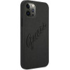 Guess Saffiano Vintage Script Case for iPhone 12 Pro Max 6.7 - Black - (GUE001225-0)