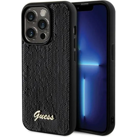 Guess Sequin Script Metal case for iPhone 13 Pro Max - black - (GUE003154-0)