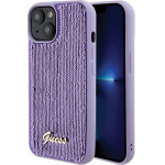 Guess Sequin Script Metal case for iPhone 15 - purple - (GUE003076-0)
