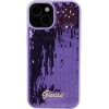 Guess Sequin Script Metal case for iPhone 15 - purple - (GUE003076-0)