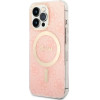 Guess Set GUBPP13LH4EACSP Case+ Charger iPhone 13 Pro pink/pink hard case 4G Print MagSafe - (GUE002562-0)