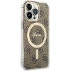 Guess Set GUBPP13LH4EACSW Case+ Charger iPhone 13 Pro brown/brown hard case 4G Print MagSafe - (GUE002550-0)