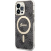Guess Set GUBPP13XH4EACSK Case+ Charger iPhone 13 Pro Max black/black hard case 4G Print MagSafe - (GUE002543-0)